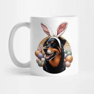 Beauceron with Bunny Ears Embraces Easter Festivities Mug